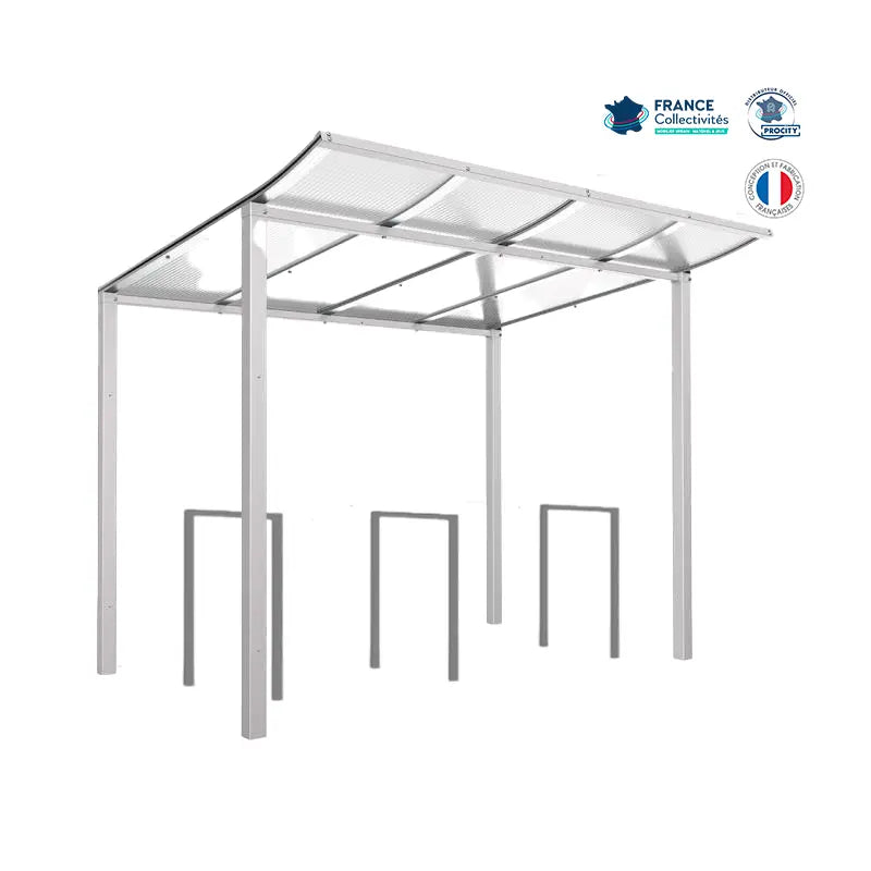 Pack abri vélos Modulo + appuis au choix - 6 places Procity