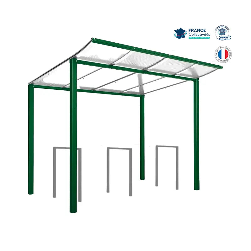Pack abri vélos Modulo + appuis au choix - 6 places Procity