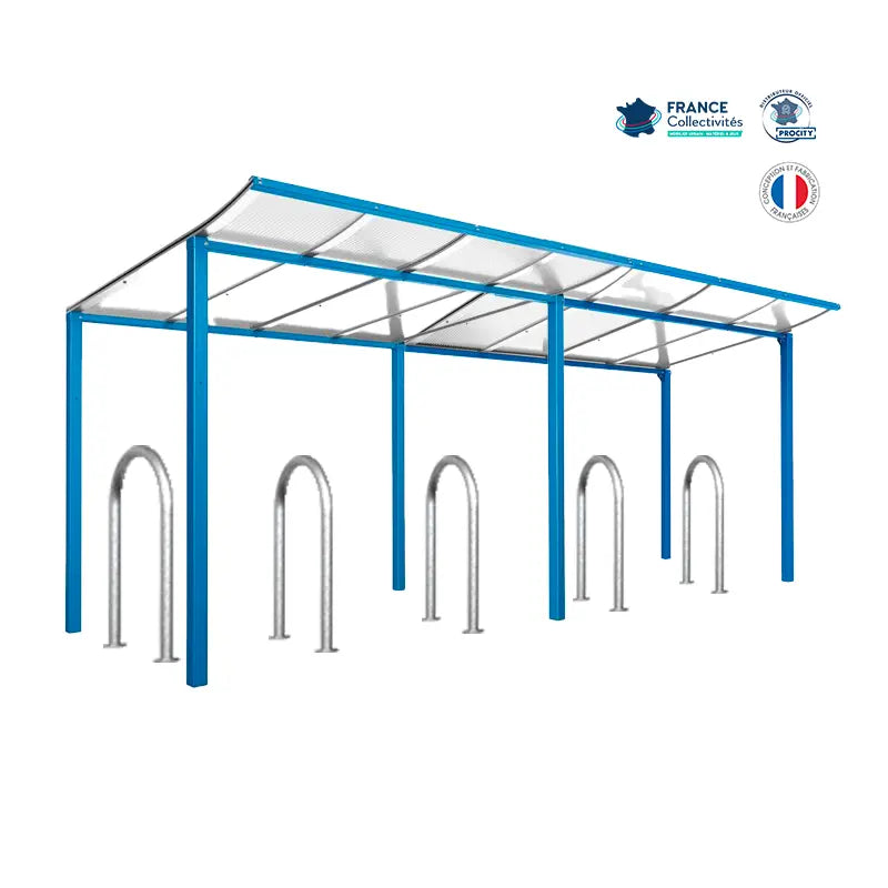 Pack abri vélos Modulo + appuis au choix - 10 places Procity