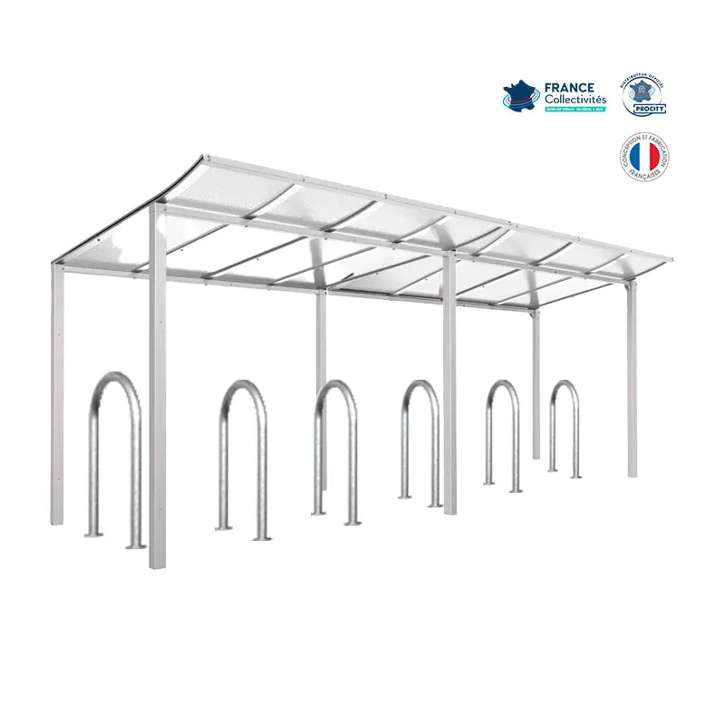 Pack abri vélos Modulo + appuis au choix - 12 places Procity