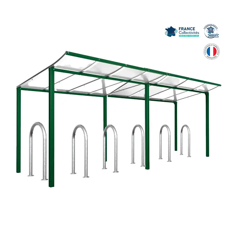 Pack abri vélos Modulo + appuis au choix - 12 places Procity
