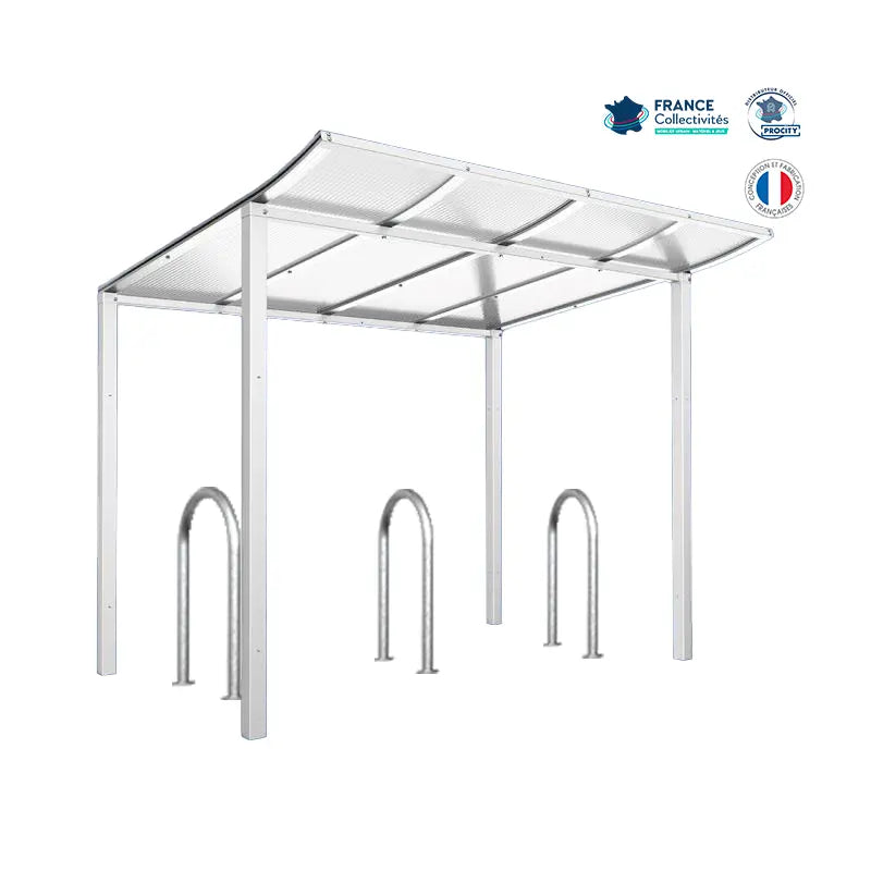 Pack abri vélos Modulo + appuis au choix - 6 places Procity