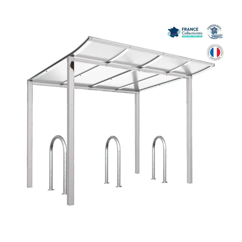 Pack abri vélos Modulo + appuis au choix - 6 places Procity