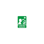 Panneau de signalisation vert et blanc Lave-œil portatif 15 x 20 cm, signalétique Farmor