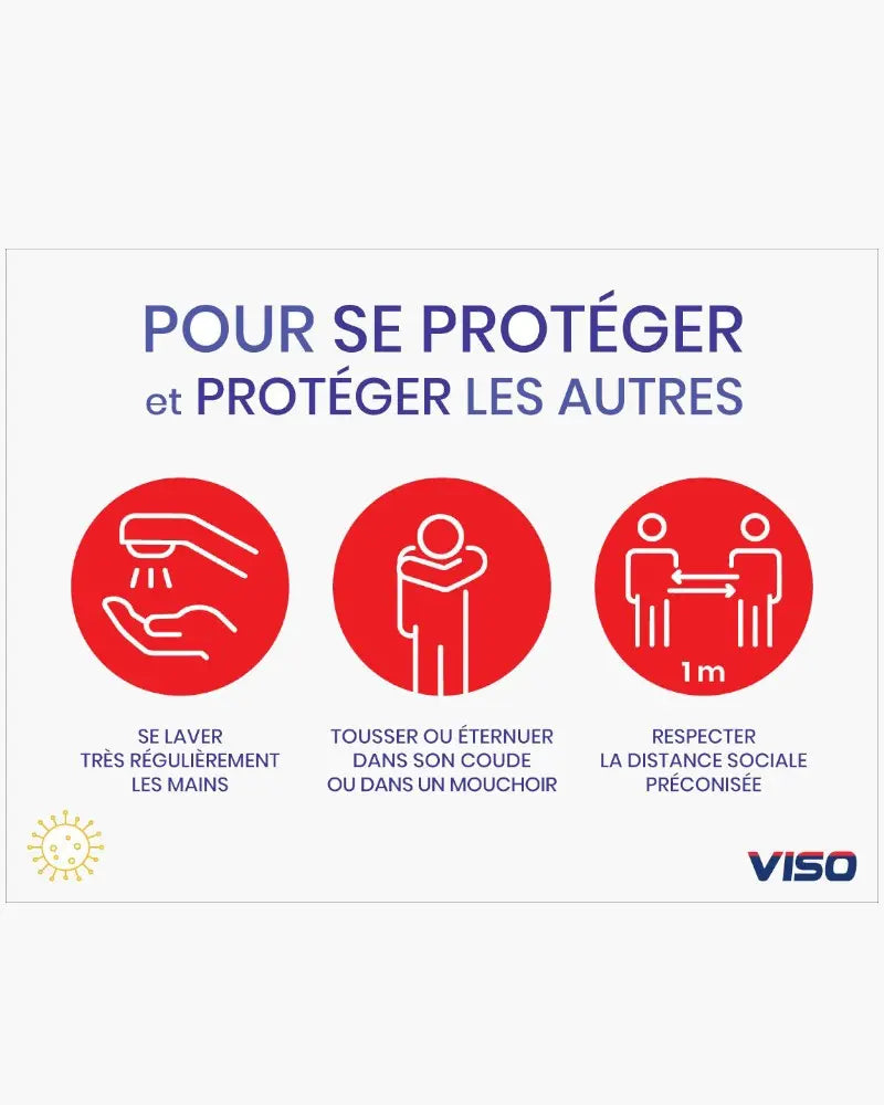 Panneau de consignes prévention Covid19 (lot de 5) france collectivités
