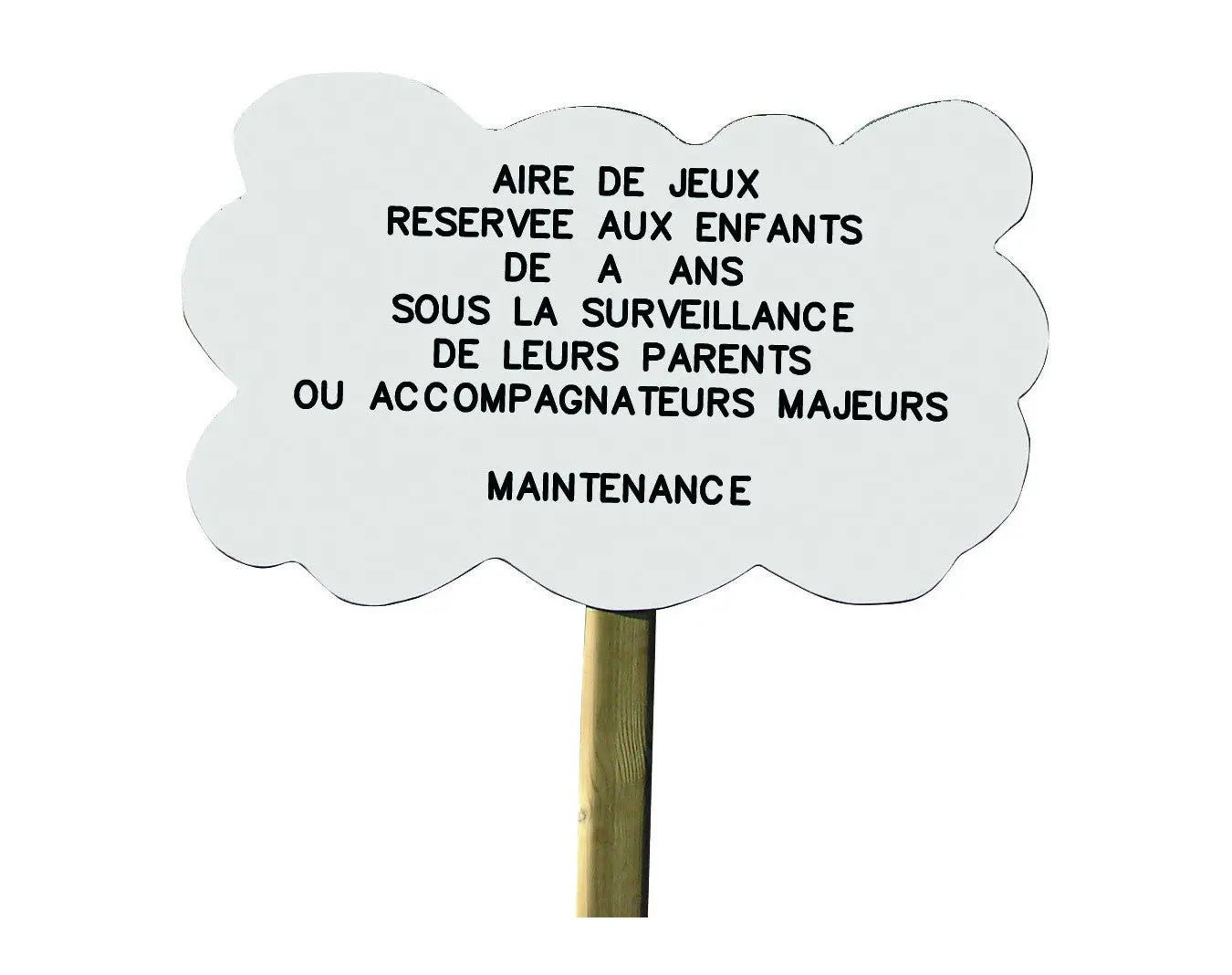 Panneau aire de jeux Nuage france collectivités