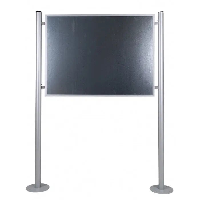 Panneau d'information municipale Planorga, cadre et piétement en aluminium anodisé – France Collectivités