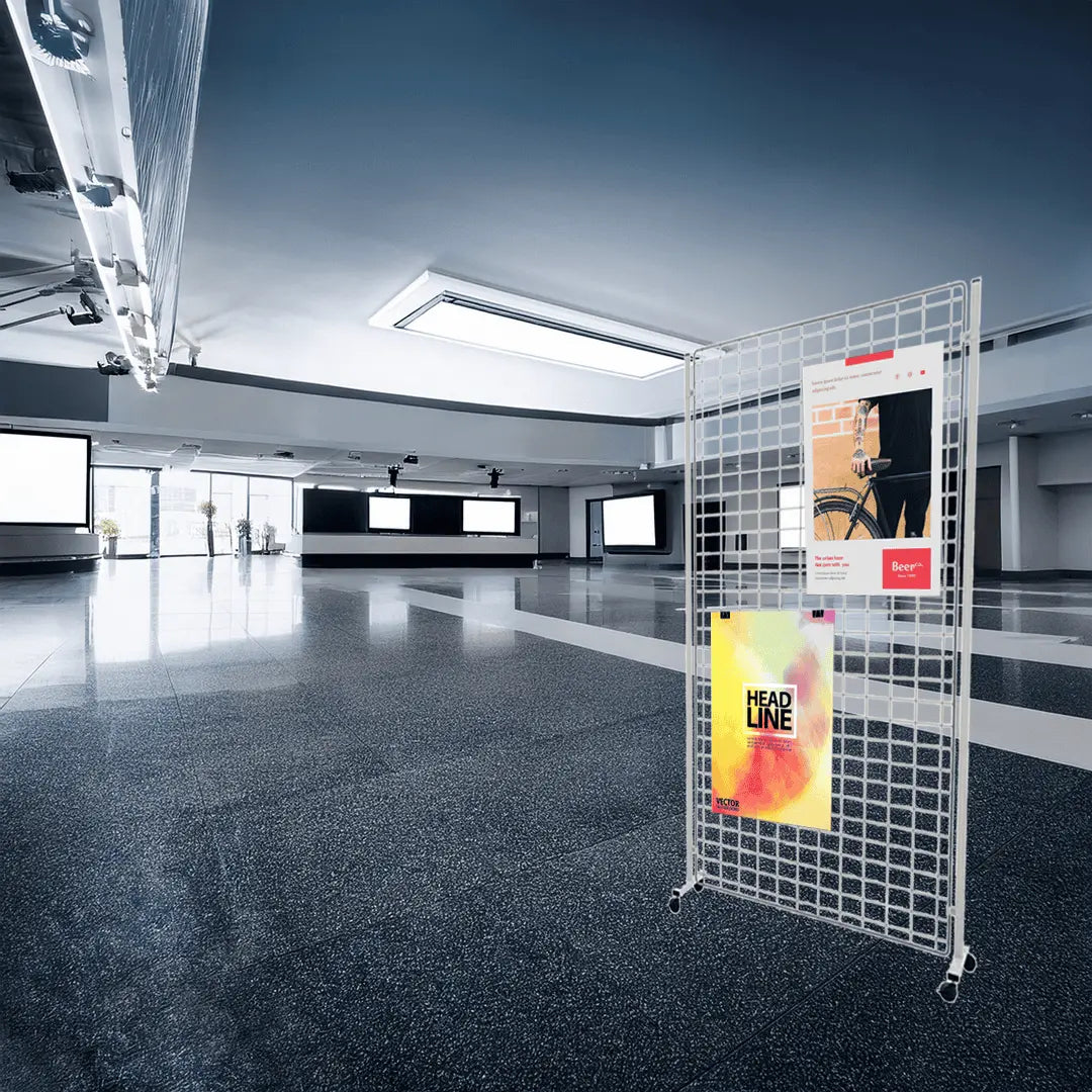 Panneaux grilles sur pied à roulettes france collectivités