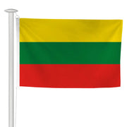 Pavillon lituanien à hisser sur mât de façade, tricolore jaune, vert et rouge