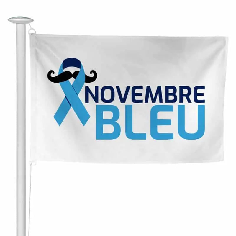 Pavillon à hisser sur mât Movember france collectivités