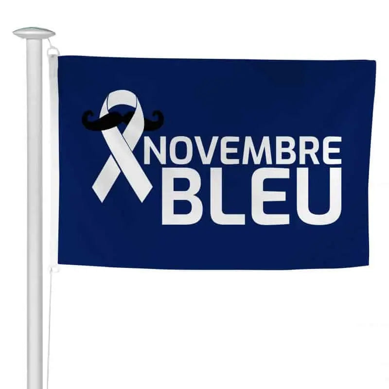 Pavillon à hisser sur mât Movember france collectivités