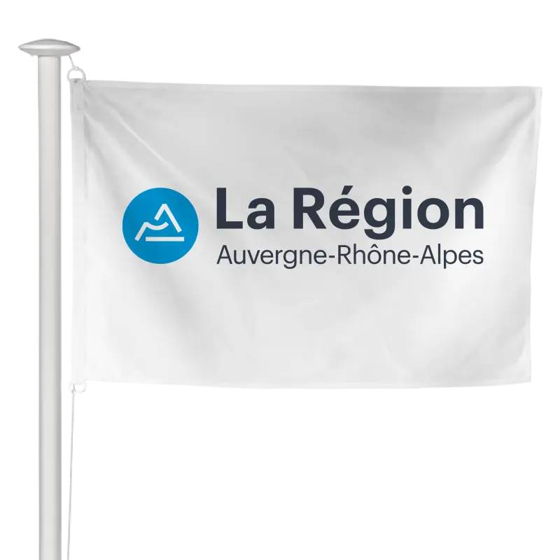 Pavillon de la région Auvergne-Rhône-Alpes à hisser sur mât