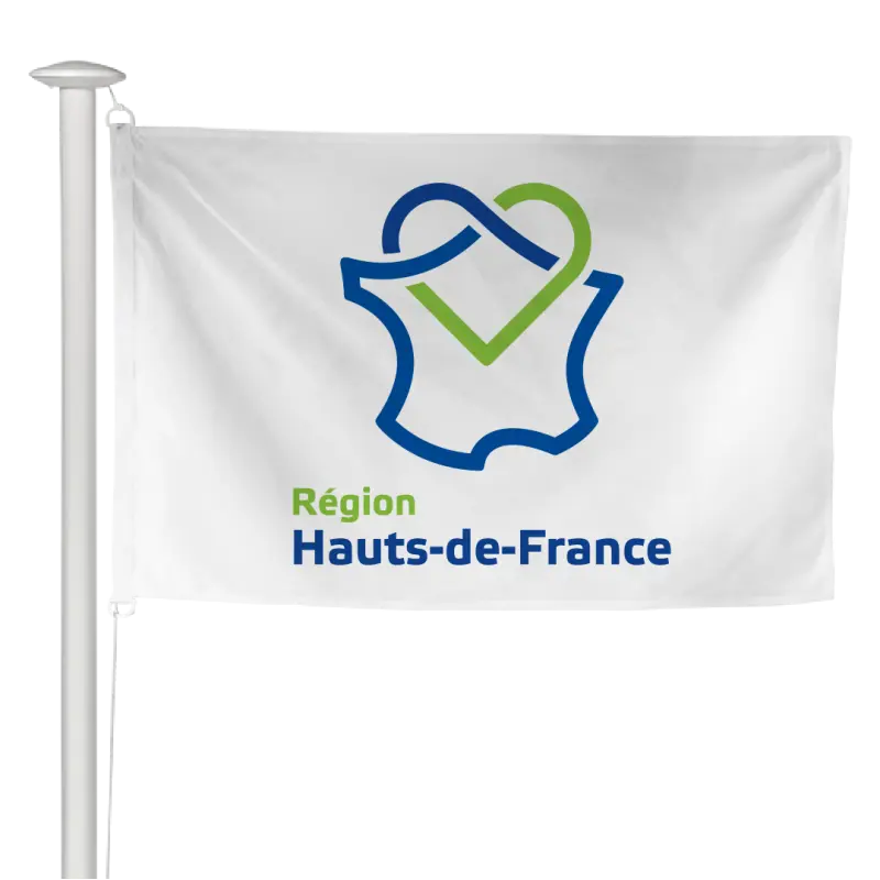 Pavillon de la région Hauts-de-France à hisser sur mât