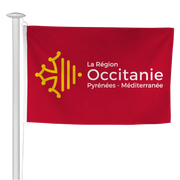 Pavillon de la région Occitanie à hisser sur mât