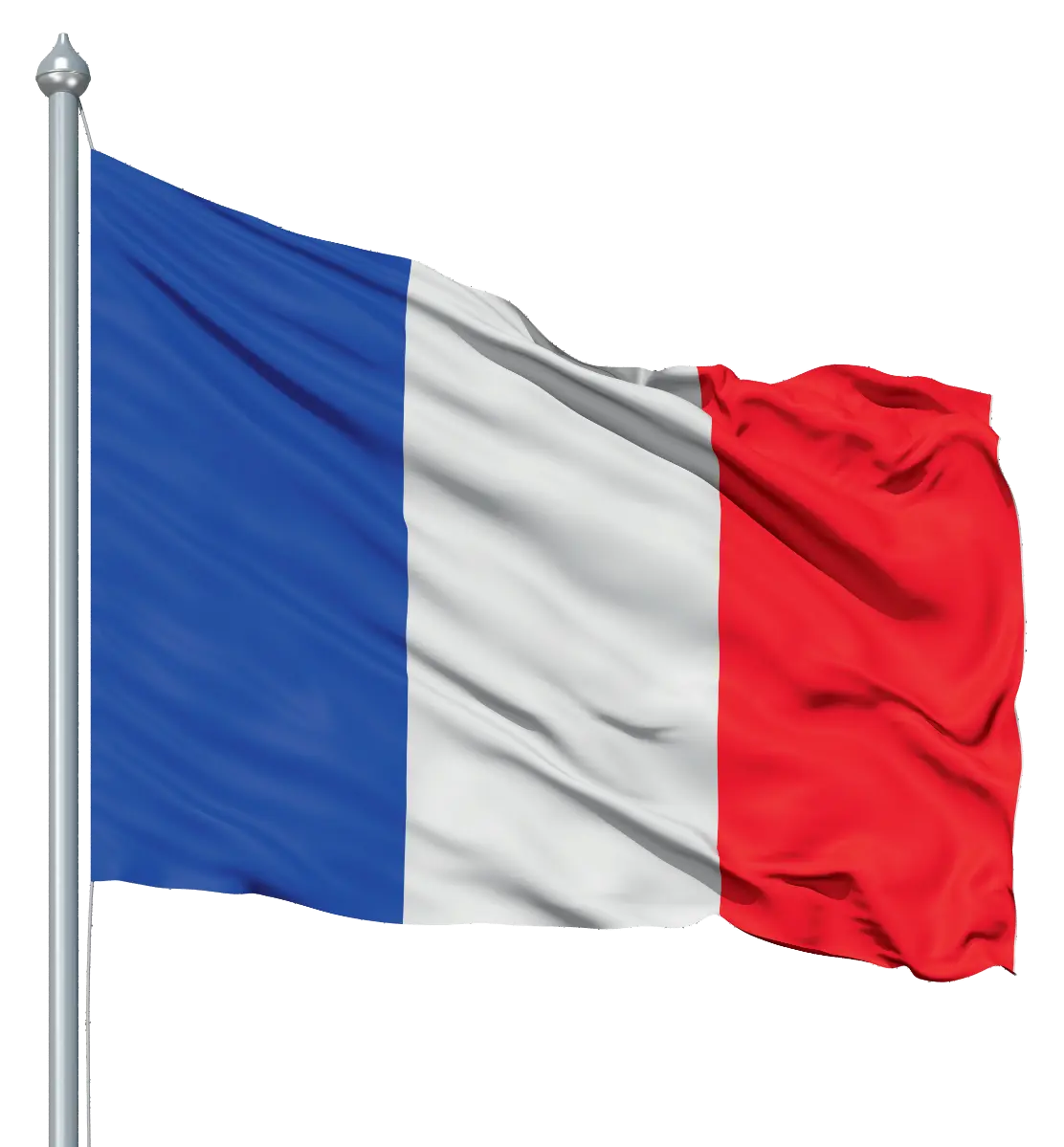 Pavillon France 100 x 150 cm avec ou sans franges dorées france collectivités