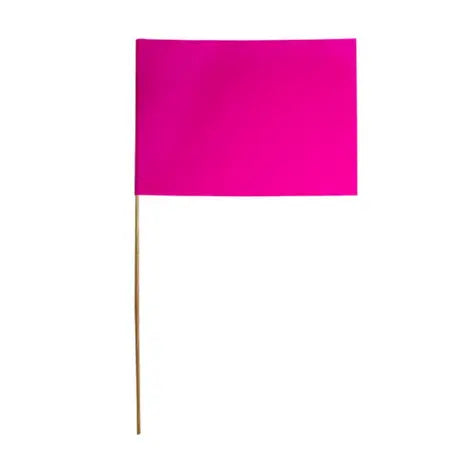 Drapeau à agiter uni rose france collectivités