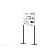 Panneau d'information avec pieds pour fitness extérieur france collectivités