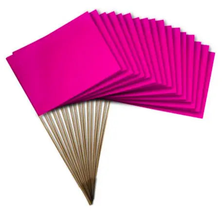 Drapeau à agiter uni rose france collectivités