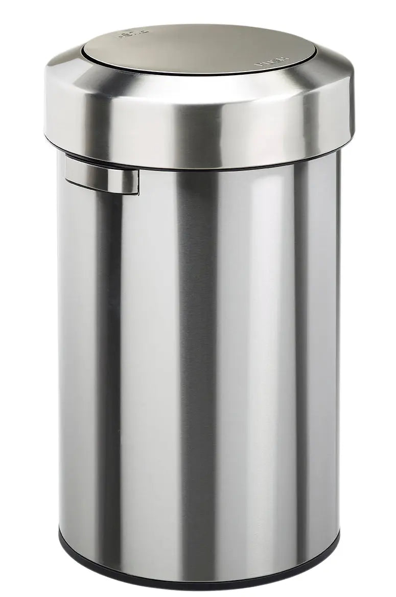 SALSA Poubelle à couvercle basculant ronde 60L Inox france collectivités