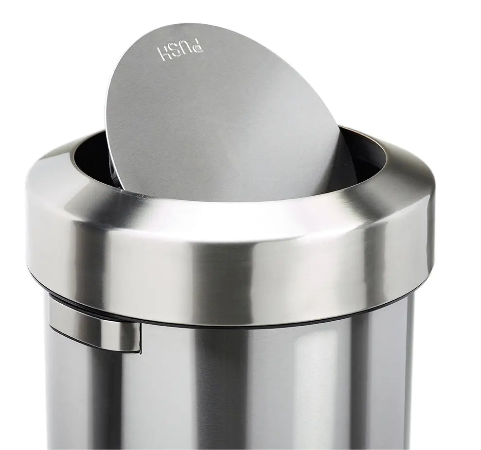 SALSA Poubelle à couvercle basculant ronde 60L Inox france collectivités