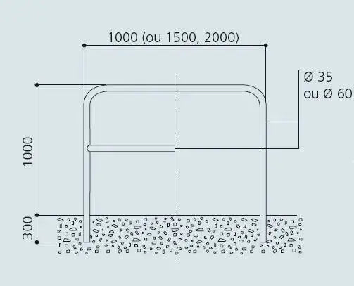 Arceau simple peint Ø 60 mm - France Collectivités