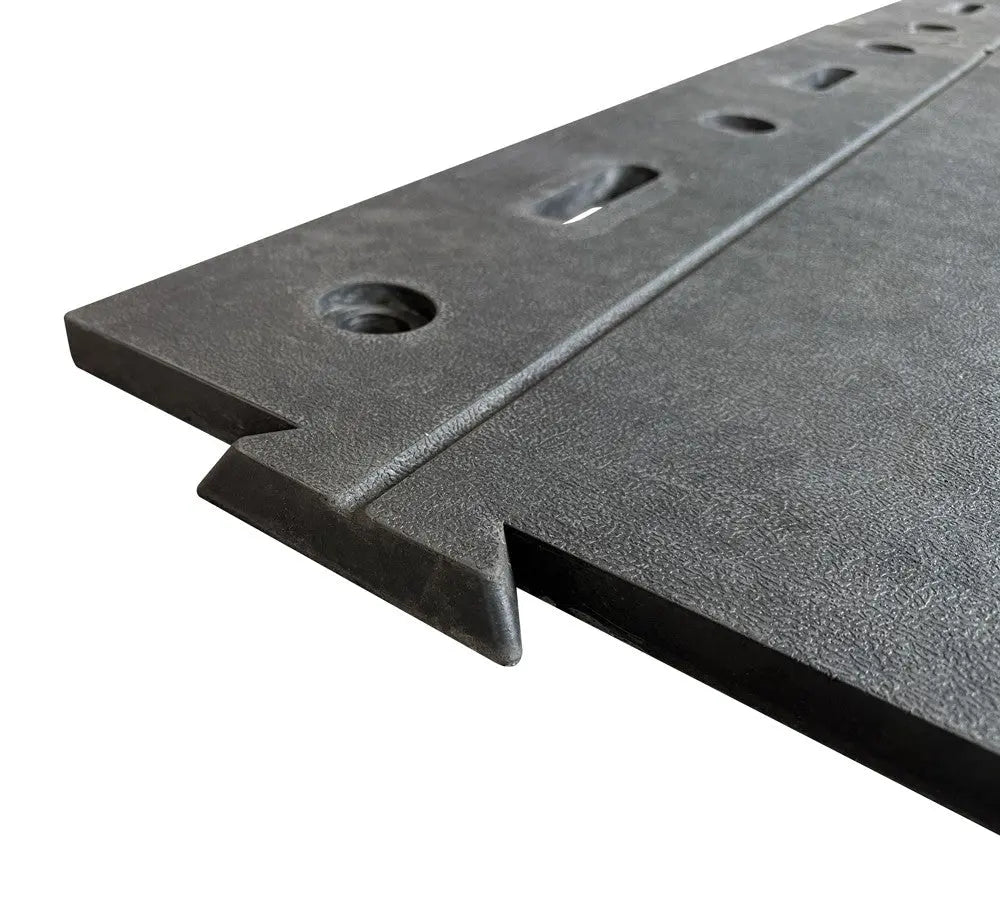 Détail de la surface antidérapante et des poignées de la plaque 40 T