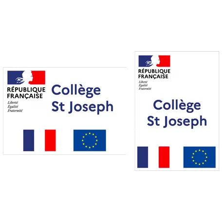 Plaque personnalisables "Liberté Égalité Fraternité" pour établissements publics france collectivités