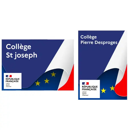 Plaque personnalisables "Liberté Égalité Fraternité" pour établissements publics france collectivités