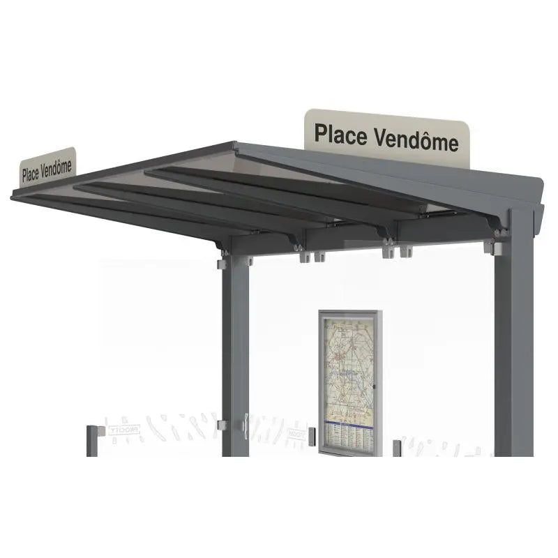 Plaque d'arrêt latéral - Pour abribus VENISE