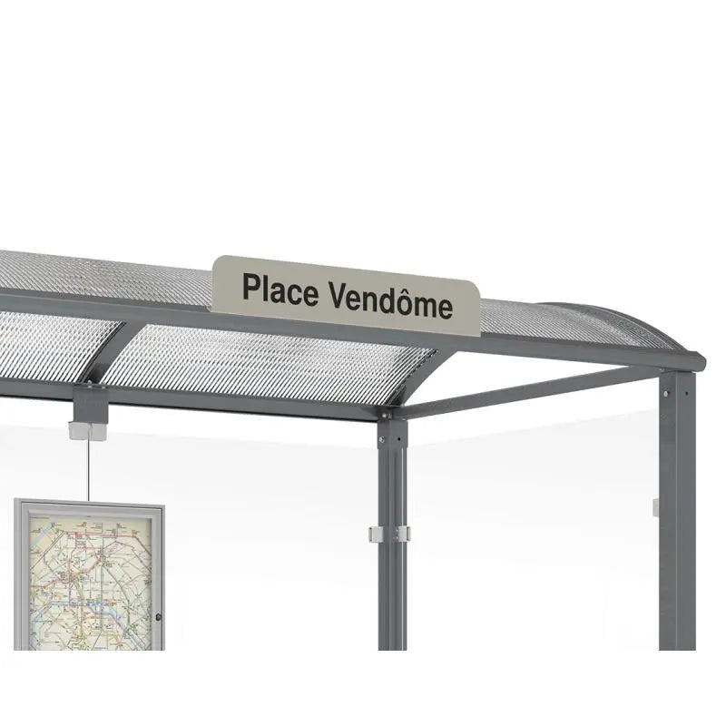 Plaque d'arrêt pour abribus Voûte / Noirmoutier et abribus Province