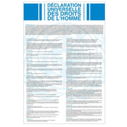 Plaque d'intérieur déclaration universelle des droits de l'homme et du citoyen - ONU france collectivités