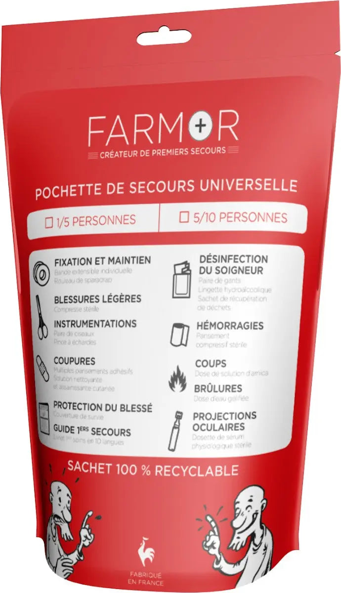 Pochette de secours "Universelle" 1/5 personnes france collectivités