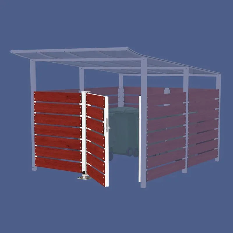 Porte en stratifié compact pour abri conteneurs Modulo