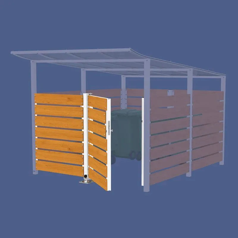 Porte en stratifié compact pour abri conteneurs Modulo