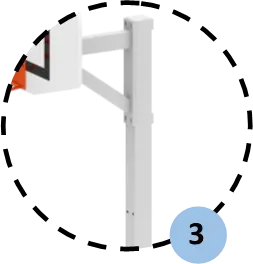 But de basket extérieur 90 x 90 mm, déport 0.60 m france collectivités