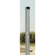 Poteau rond en acier galvanisé Ø 76 mm de 4 m pour miroir de sécurité