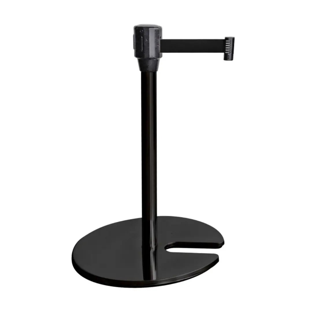 Poteau de guidage musée noir 600 mm avec sangle noire de 30 mm