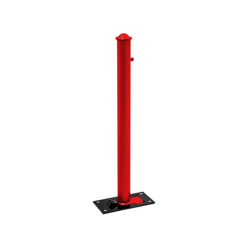 Potelet rabattable solibloc pommeau agora rouge