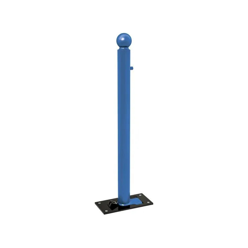 Potelet rabattable solibloc pommeau boule bleu