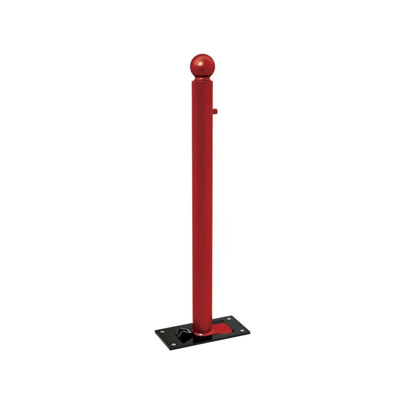 Potelet rabattable solibloc pommeau boule bordeaux