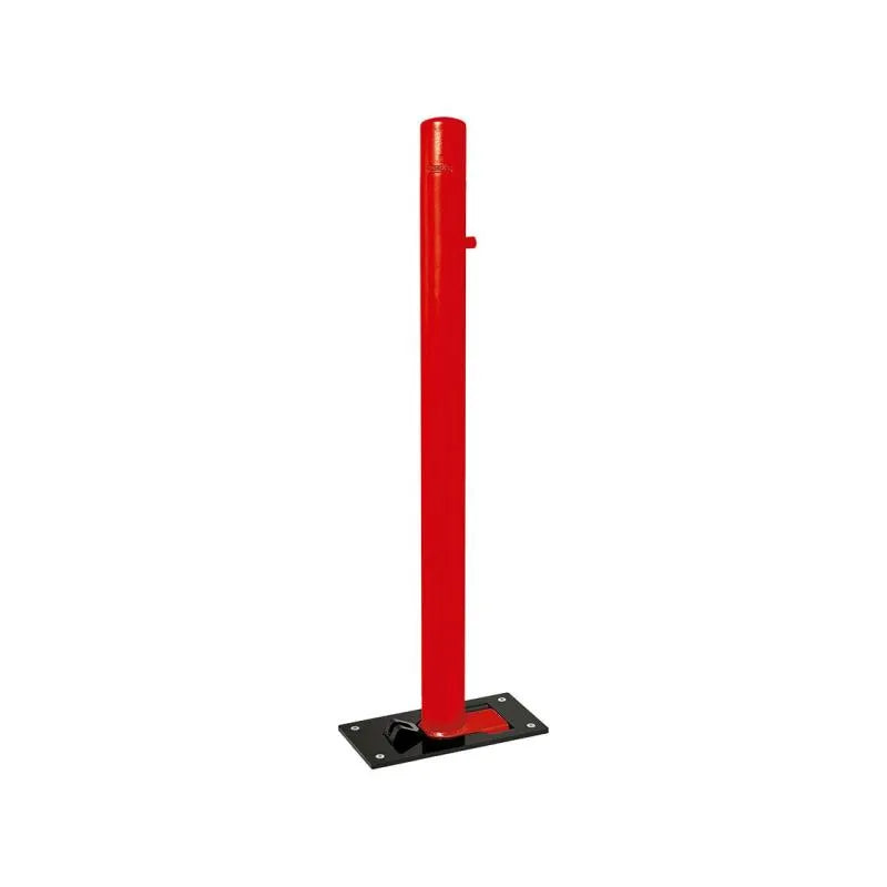 Potelet rabattable solibloc pommeau Carrefour rouge