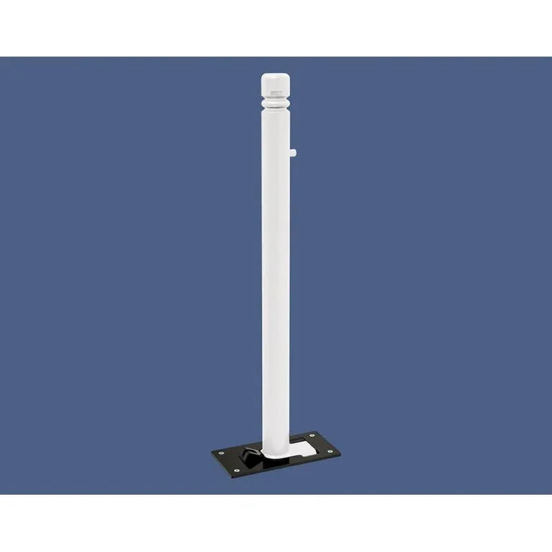Potelet rabattable solibloc pommeau city blanc