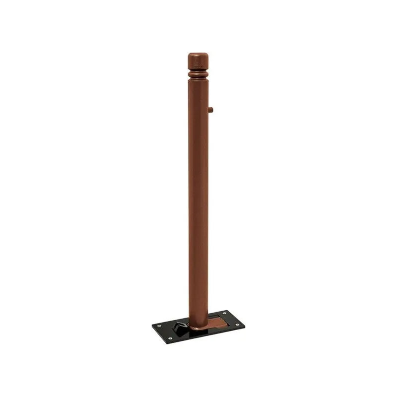 Potelet rabattable solibloc pommeau city corten