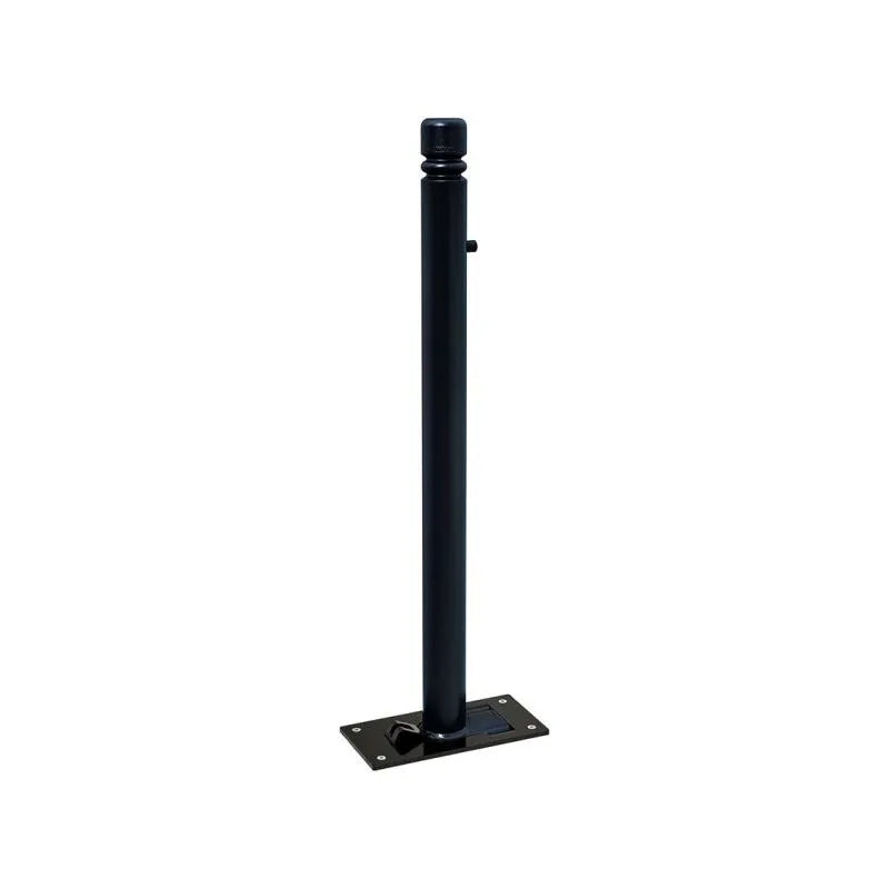 Potelet rabattable solibloc pommeau city noir