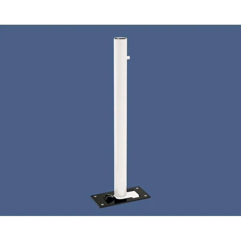 Potelet rabattable solibloc pommeau Inox brossé blanc