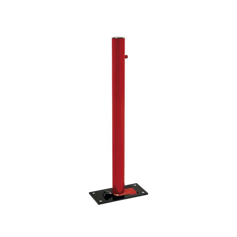 Potelet rabattable solibloc pommeau Inox brossé bordeaux