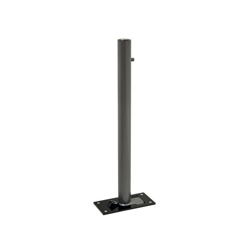 Potelet rabattable solibloc pommeau Inox brossé gris city
