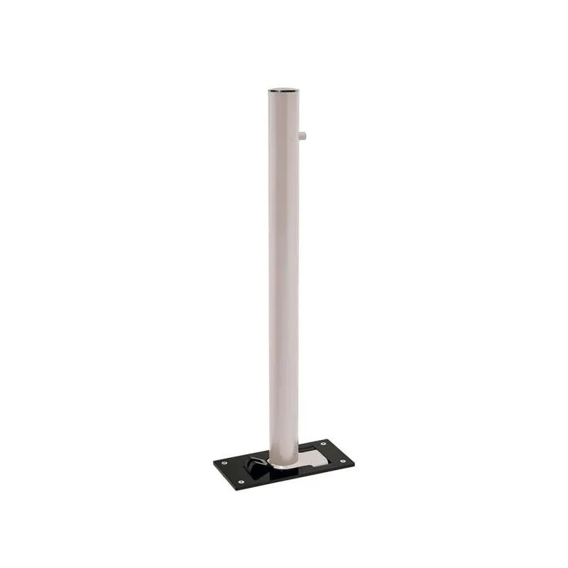Potelet rabattable solibloc pommeau Inox brossé gris clair