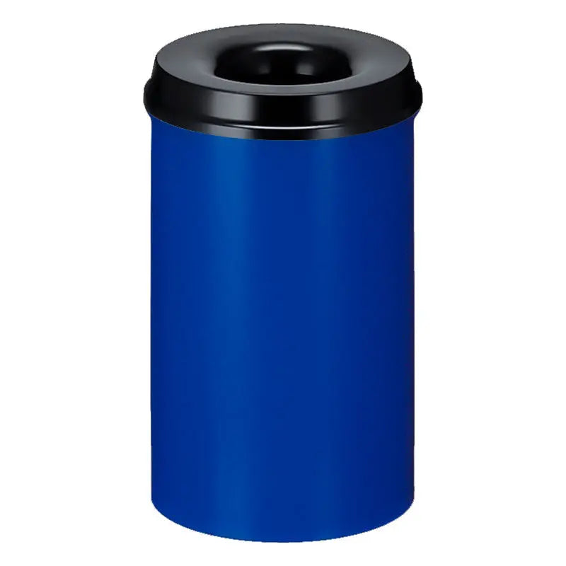 Poubelle anti-feu 20 litres bleue et noire pour salle de classe – France Collectivités