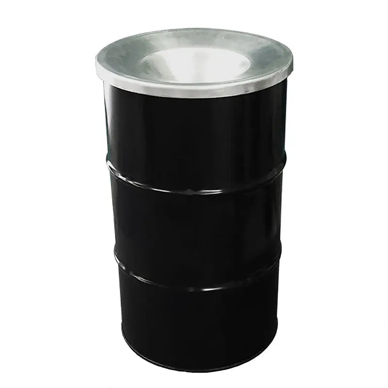 Poubelle baril en métal noir 120 L avec couvercle ignifuge, Vepa Bins – France Collectivités